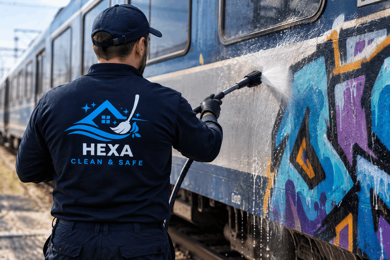 hexa-worker-cleaning-graffiti